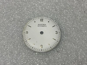 VINTAGE  MENS WATCH PART JUVENIA  AUTOMATIC DIAL ONLY 29mm white FREE SH - Picture 1 of 2