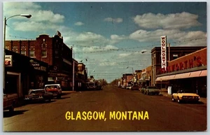 Postal Montana Glasgow Main Street Woolworths años 70 MT - Imagen 1 de 2