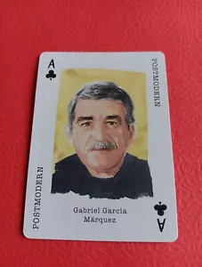 Gabriel Garcia Marquez Playing Card Ace Of Clubs Writer Postmodern Genius - Picture 1 of 2