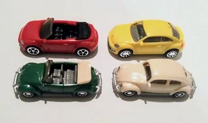 VW BEETLE VOLKSWAGEN MODEL CARS SET 1:87 H0 - KINDER SURPRISE PLASTIC MINIATURES - Picture 1 of 1