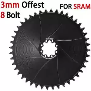 3mm Offset 8 Bolt Chainring Narrow Wide Teeth 38T-54T Chainwheel Direct Mount - Picture 1 of 43