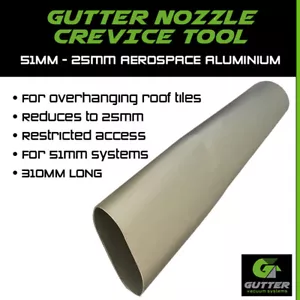 Gutter Vacuum Crevice Nozzle 51-25mm for Tight Access Gutter Cleaning Aluminium - Picture 1 of 7