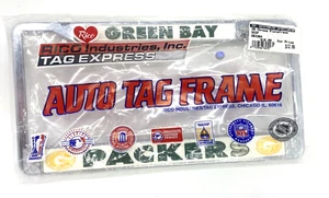 GREEN BAY PACKERS / License Plate Frame / Metal Chrome / Auto / NFL / NEW! - Picture 1 of 8