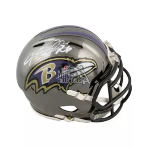 Rod Woodson Autographed Baltimore Ravens Chrome Mini Football Helmet - BAS COA - Picture 1 of 1