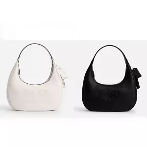 Neu mit Etikett Coach CR151 Carmen-Schultertasche aus raffiniertem Kieselleder 350 $ - Bild 1 von 41