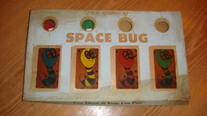 Vintage Space Bug Game 1959 Wm. F. Drueke & Sons Inc Peg Game Wood Tiles - Picture 1 of 5