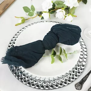 5 NAVY BLUE Gauze Cheesecloth Cotton DINNER NAPKINS Party Table Decorations - Picture 1 of 8