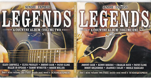 LEGENDS A COUNTRY ALBUM Volume One & Two ( SUNDAY EXPRESS Newspaper Double CD )