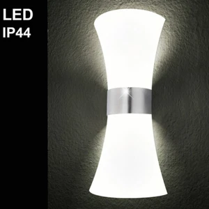 Wandlampe Leuchte Außenlampe Balkonleuchte Edelstahl poliert Up Down LED H 35 cm - Bild 1 von 7