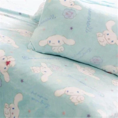 Cute Cinnamoroll Flannel Blanket Bed Sheet Pillowcase Cushion Cover Soft Warm - Image 1 of 4