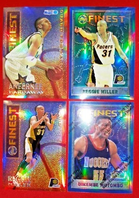 1995-96 Topps Finest & Refractor Kemp Mystery Miller  Malone Hardaway - Image 1 of 3