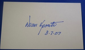 DEAN KOONTZ autograph signed 3 by 5 index Demon Seed, Watchers, Hideaway