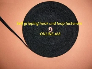 Self Grip Hook & Loop Tape Strap Cable Tidy Reusable Adjustable 16mm x1000mm BLK - Picture 1 of 1