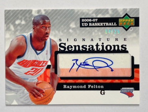 Raymond Felton 2006-07 Upper Deck Signature Sensations AUTO #SS-RF Bobcats /25