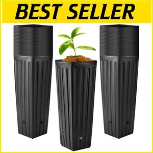 300 Pcs Tall Tree Nursery Pots with Drainage Holes for Indoor/Outdoor Gardening - Picture 1 of 8