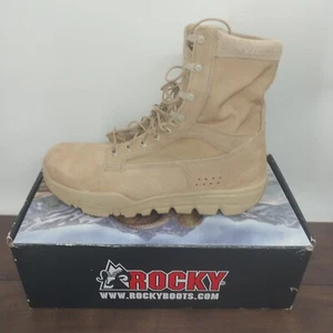Rocky Men's Boots Size 13.5 M Lightweight Commercial Military Tan Leather RKC041 - Picture 1 of 15
