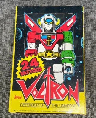 Topps Voltron 1984 tatuajes sellados (1) paquete de cera de la caja 24 ¡como nuevo!! Foto 1 de 4