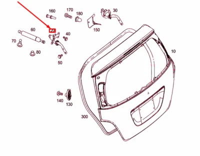 NUEVO MERCEDES-BENZ R W251 PANEL TRASERO PUERTA IZQUIERDA BISAGRA A2517400000 OEM NO🇺🇸DEBERES Foto 1 de 3