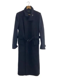 GIANNI VERSACE stand collar Coat wool black 52 Used - Picture 1 of 7