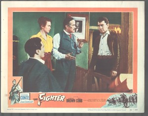 Fighter 11x14 Lobby Card #6 Richard Conte Vanessa Brown Frank Silvera