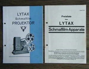 Prospekt - LYTAX Schmalfilm Projektor mit Preisliste - um 1960 - Bild 1 von 2