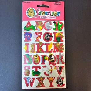 Vtg SandyLion Stickers Animals Alphabet Letters Zoo Circus Collectable - Picture 1 of 4