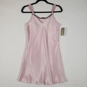Vintage Jones New York Liquid Satin Midi Slip Dress Damen Small Pink Neu mit Etikett Y2K - Bild 1 von 14