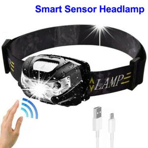 Mini LED recargable USB Cabezal Antorcha Faro Lámpara Cuerpo Sensor de Movimiento Faro - Imagen 1 de 20
