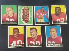 7 1961 Topps SF 49ers Football Cards 63 64 65 66 60 61 62 Partial Team Set