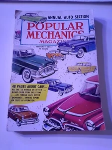 Popular Mechanics Magazine Vintage February 1955 Annual Auto - Picture 1 of 3