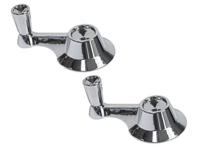 1963-64 Galaxie puxadores de janela de ventilação manivela 500XL LH RH cromado fundido novo - Imagem 1 de 2