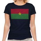 BURKINA FASO SCRIBBLE FLAG LADIES T-SHIRT TEE TOP GIFT BURKINABÈ BURKINABÉ