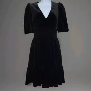 Black Dress Velvet Dress 8 Antonio Melani Thelma Short Bubble Mini Skater - Picture 1 of 10