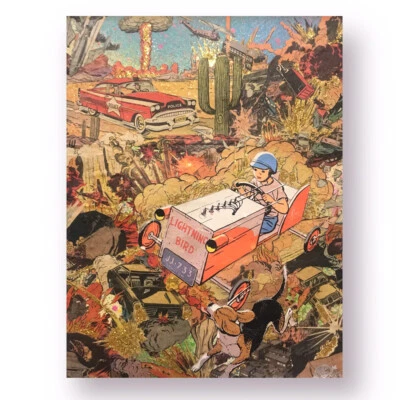 Mixed Media Art By Pete Reilly THR “ On Any Given Saturday (1982) 17 X 20 Framed - Image 1 of 4