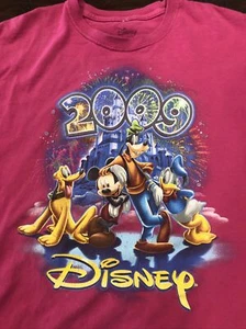Camiseta Disney Mujer 2009 Rosa Manga Corta Celebración Mickey XL 15/17 - Imagen 1 de 4