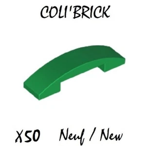 Lego 93273 - 50x gebogener Stein / Slope Curved 4x1 ohne Studs - grün / grün - NEU - Bild 1 von 1