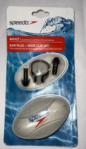 Vecchio stock nuovo. Speedo Tappo Orecchio, Clip Naso Con Custodia - Foto 1 di 7