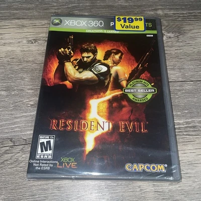 Resident Evil 5 - Xbox 360 - Brand New Factory Sealed Platinum Hits - Image 1 of 4