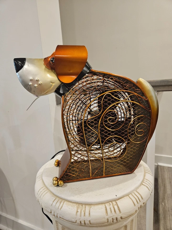 Deco Breeze Metal Dog Shaped Electric Fan Unique Animal Fan Excellent Condition - Image 1 of 4