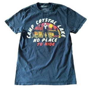 Friday The 13th Camp Crystal Lake No Place To Hide Black 100% Cotton T-Shirt - Picture 1 of 5