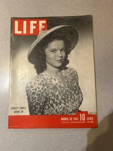 1942 Life Magazine Shirley Temple Cover - VERY GOOD Condition + WWII articles - Picture 1 of 1