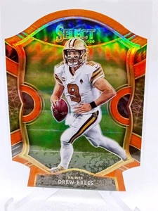 2020 Panini Select Football Drew Brees Orange Die Cut Prizm Concourse Card #15 - Foto 1 di 1