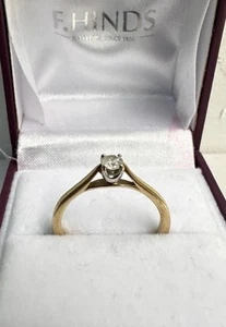 9ct diamond ring Size L And Hallmarked , With The Certificate - Picture 1 of 9