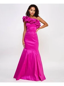 CITY STUDIO Womens Pink Tulle Single Ruffle Sleeve Formal Dress Juniors 1\2 - Picture 1 of 11