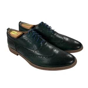 Zapatos de vestir ALDO Piralle Oxford para hombre talla 13 punta de ala brogue cuero verde - Imagen 1 de 11