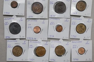 🧭 🇩🇰 DÄNEMARK 5 ERZ SAMMLUNG SEIT 1874 TEILS RAR B88 #1 CG48 - Bild 1 von 5