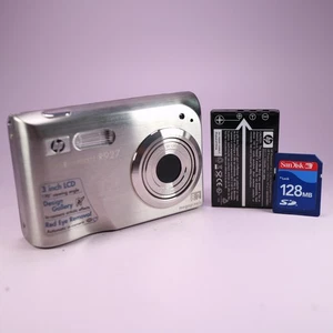 HP Digital Camera Photosmart R927 8.2MP Silver Tested Full Working Set - Picture 1 of 8