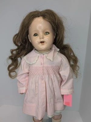 21-дюймовый антикварный винтажный идеальный композитный парик из резиновой ткани для куклы с человеческими волосами #me - Изображение 1 из 4