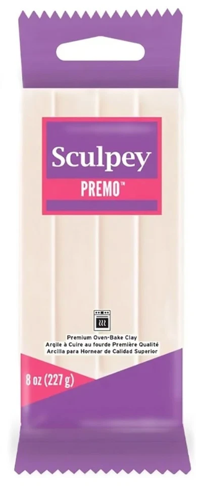 Sculpey Premo Polymer Clay Translucent 8oz Block Premium Oven Bake - Image 1 of 1