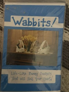 Modello primitivo per cestini coniglietto Wabbits vintage nuovi e non tagliati - Foto 1 di 1